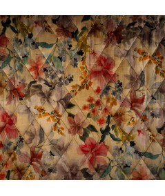 Tejido Acolchado Doble Cara Floral Acuarela