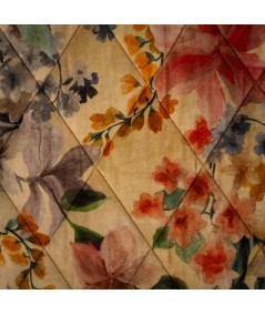 Tejido Acolchado Doble Cara Floral Acuarela