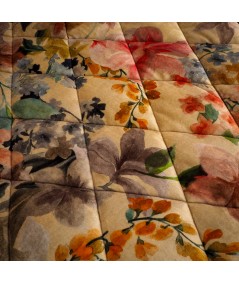 Tejido Acolchado Doble Cara Floral Acuarela