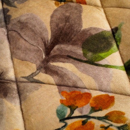 Tejido Acolchado Doble Cara Floral Acuarela