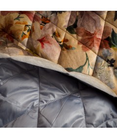 Tejido Acolchado Doble Cara Floral Acuarela