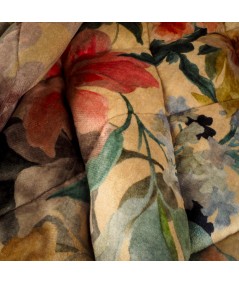 Tejido Acolchado Doble Cara Floral Acuarela