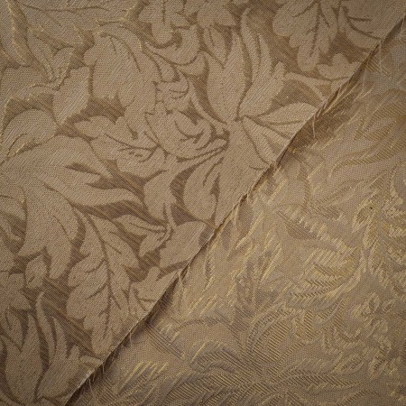 Jacquard de Fiesta Blanco Crema con Lurex Dorado