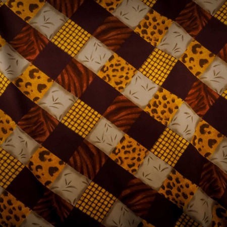 Satén Estampado Safari Patchwork