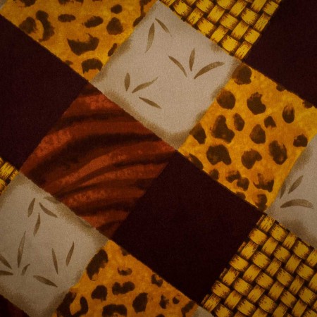 Satén Estampado Safari Patchwork