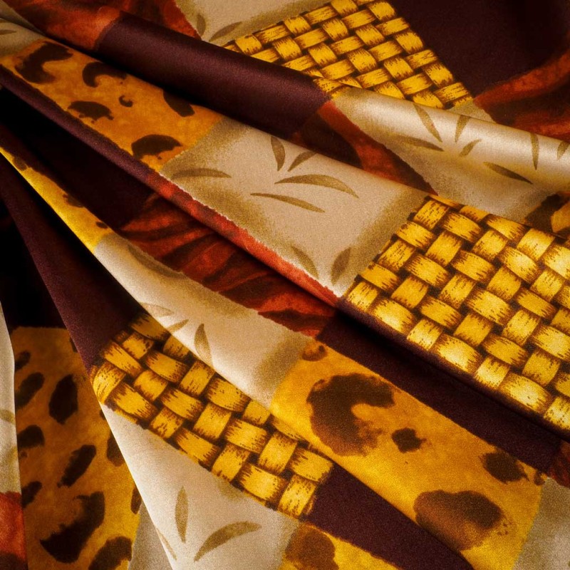 Satén Estampado Safari Patchwork
