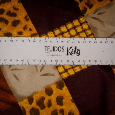 Satén Estampado Safari Patchwork