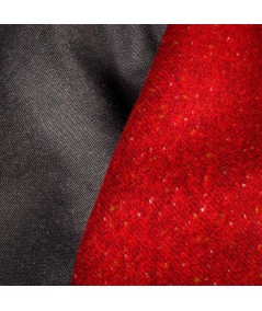 Doble Tejido Reversible Rojo & Gris Antracita – Tela Bicolor Premium