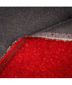 Doble Tejido Reversible Rojo & Gris Antracita – Tela Bicolor Premium