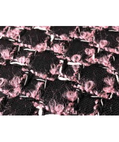 Chanel de cuadros negro y rosa palo