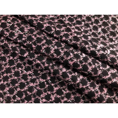 Chanel de cuadros negro y rosa palo
