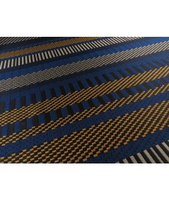 Brocado fantasía listado azul oro plata