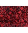 Jacquard arabesco floral rojo negro