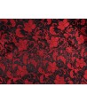 Jacquard arabesco floral rojo negro