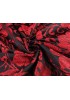 Jacquard arabesco floral rojo negro