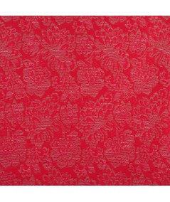 Jacquard flores coral