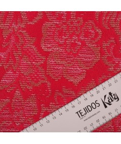 Jacquard flores coral
