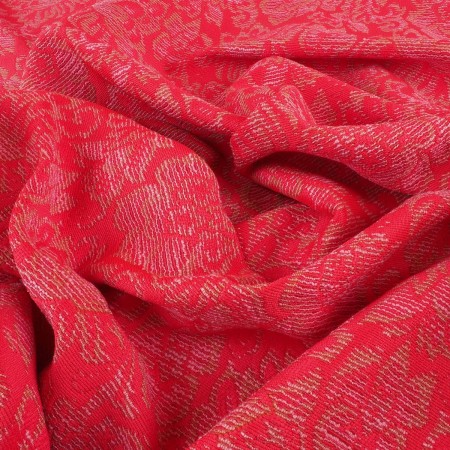 Jacquard flores coral