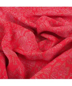Jacquard flores coral