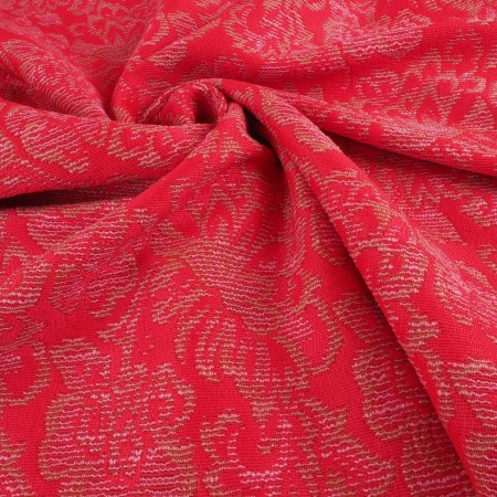 Jacquard flores coral